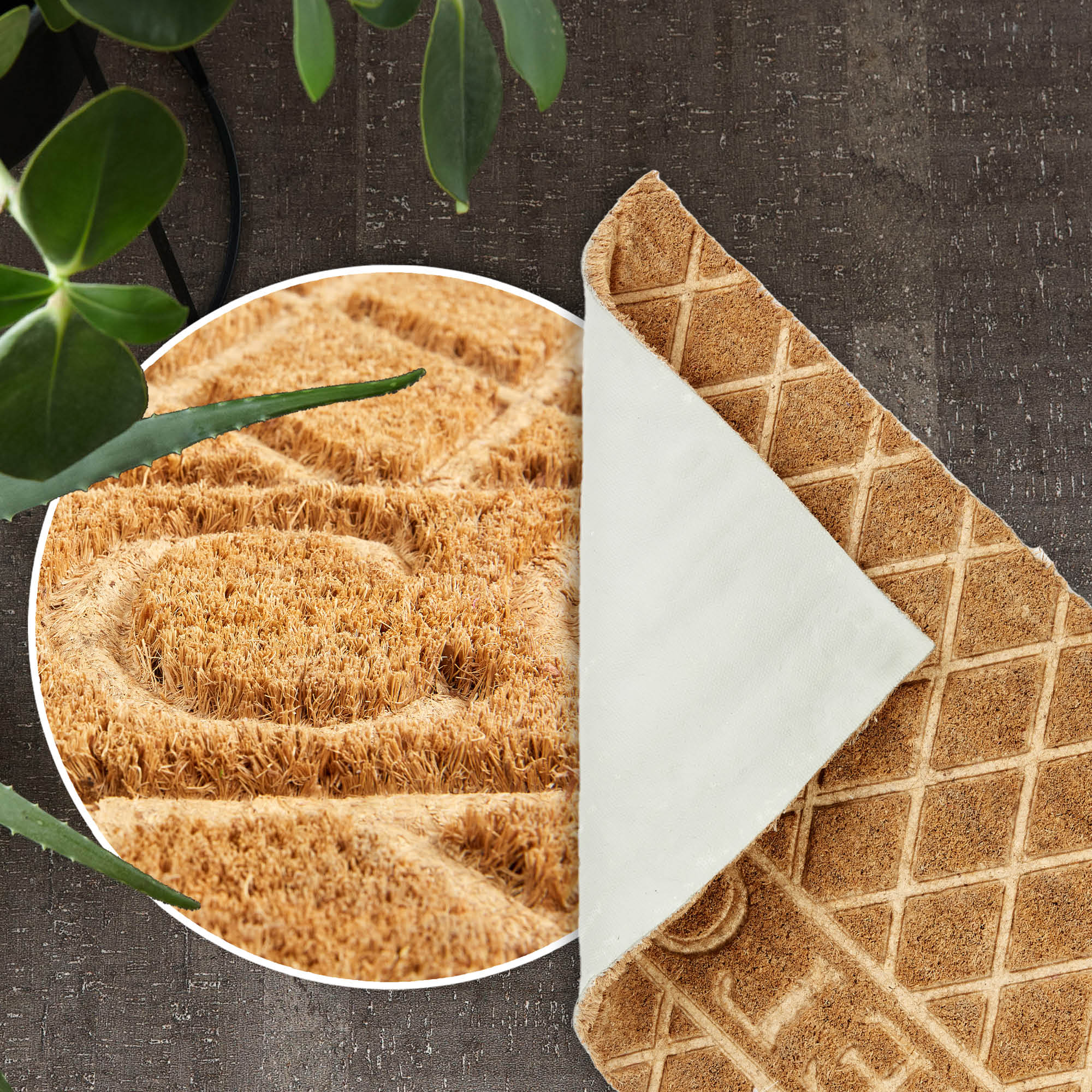 Fußmatte COCO SHAPE 2er Set – 100% Natur, rutschhemmend