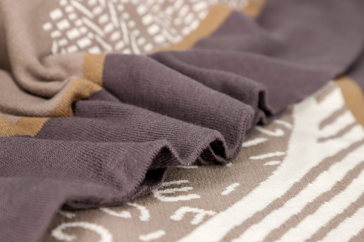 AIGNER Wohndecke 130x170 cm – Strickdecke aus 100% Baumwolle, Kuscheldecke