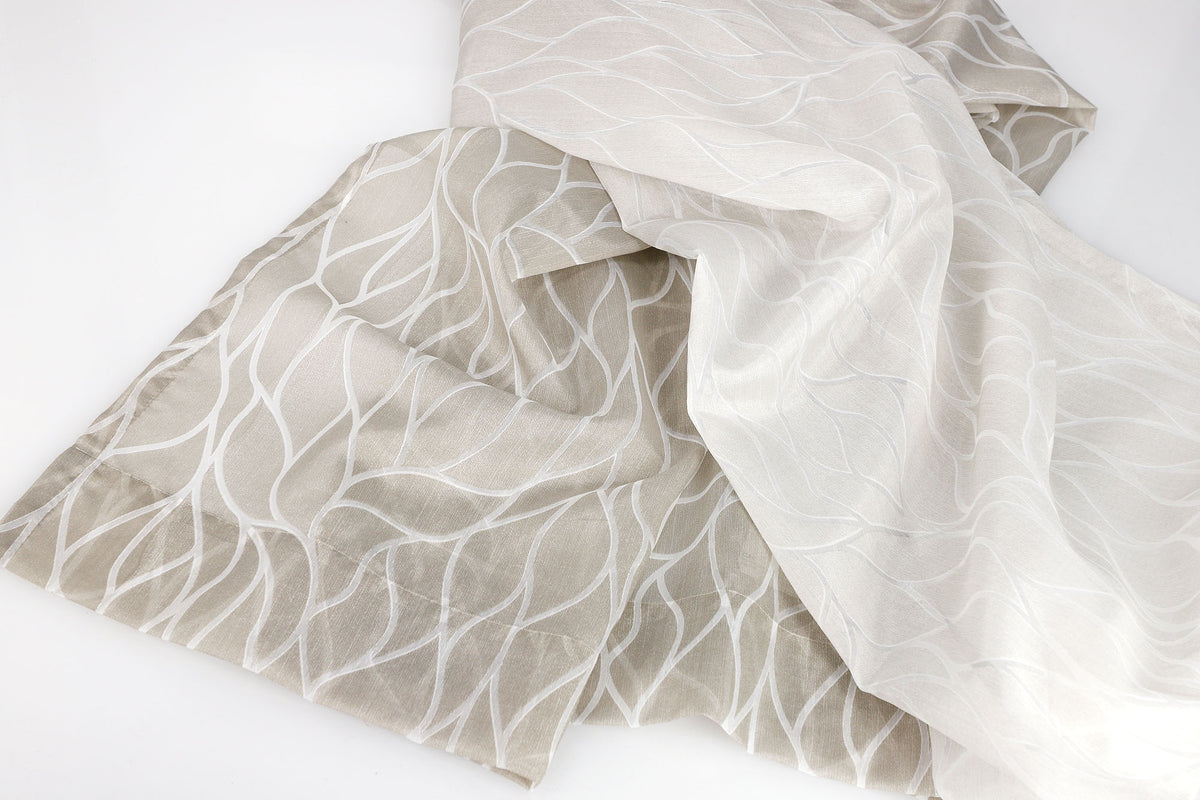 Schöner Wohnen Transparenter Fertigschal mit verdecktem Schlaufenband – 130x250 cm & 135x250 cm