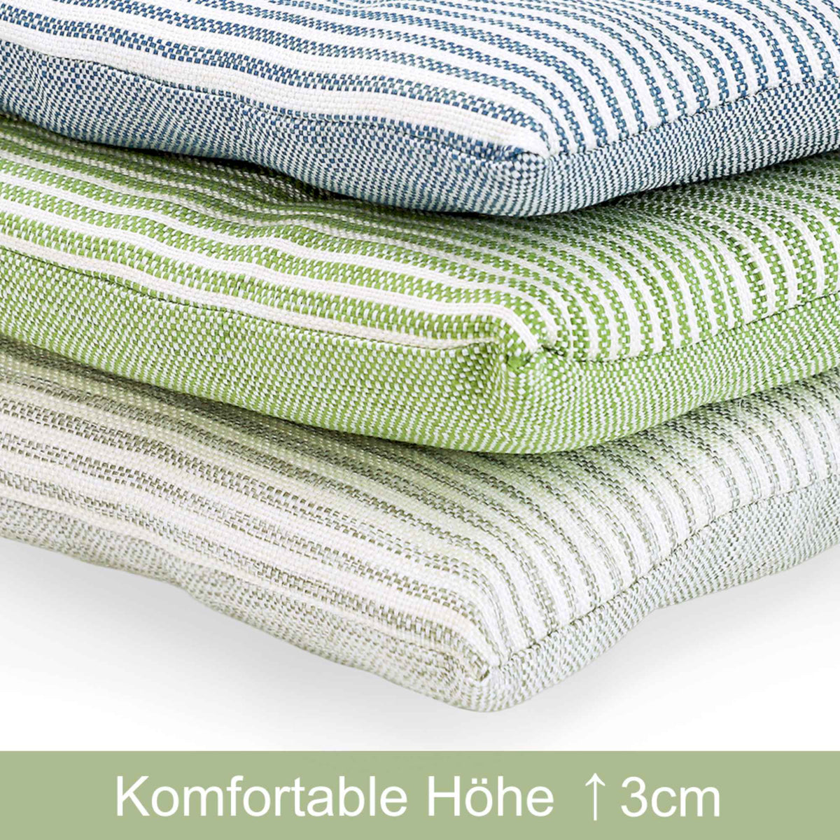 Sitzkissen Fresh Stripe im 4er SparSet