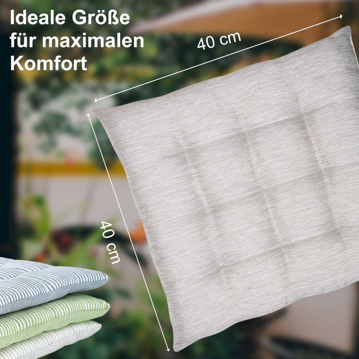 Sitzkissen Fresh Stripe im 4er SparSet