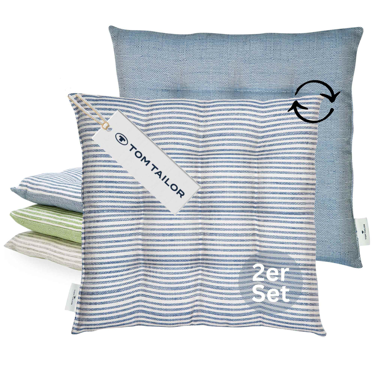 Sitzkissen Fresh Stripe im 2er Set
