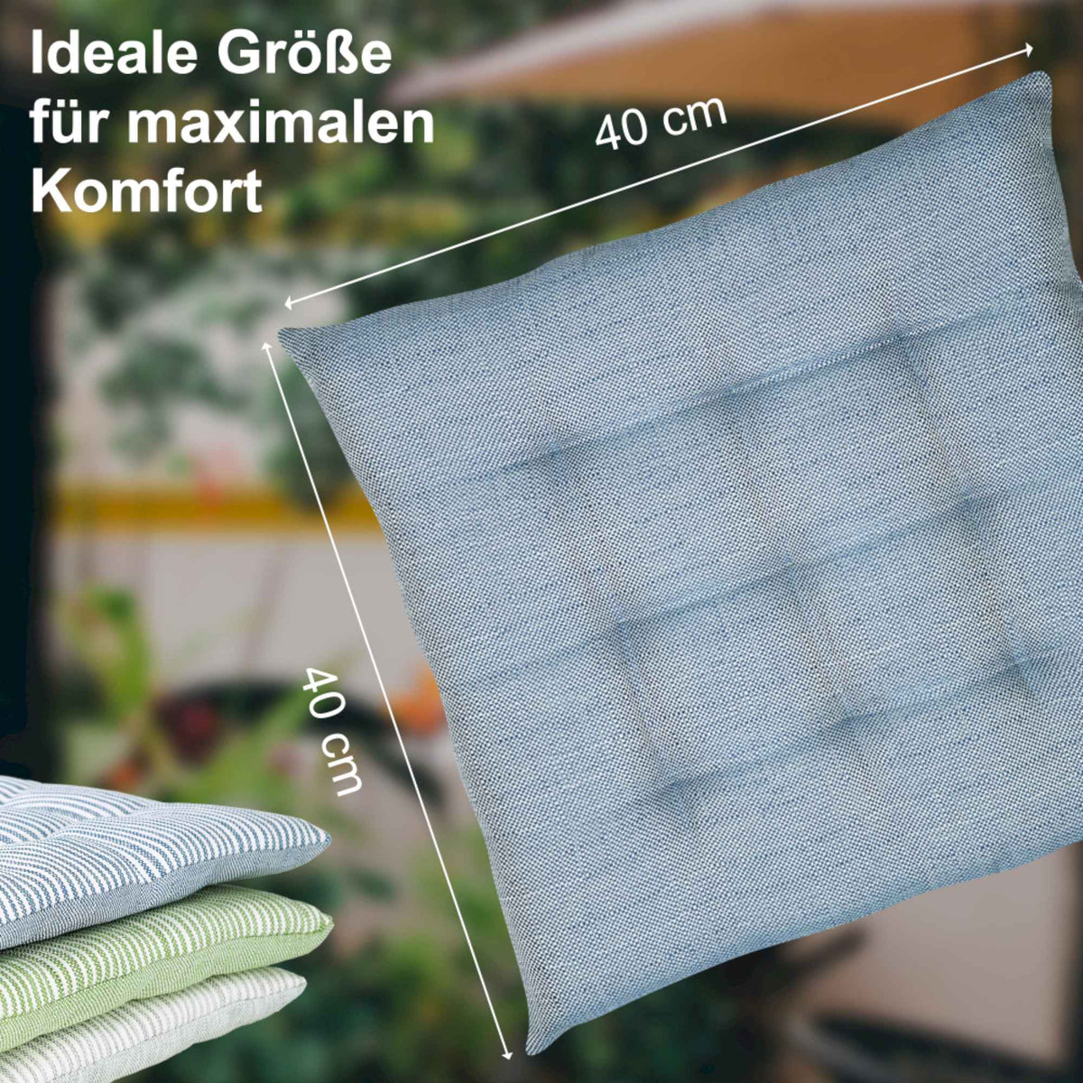Sitzkissen Fresh Stripe im 4er SparSet