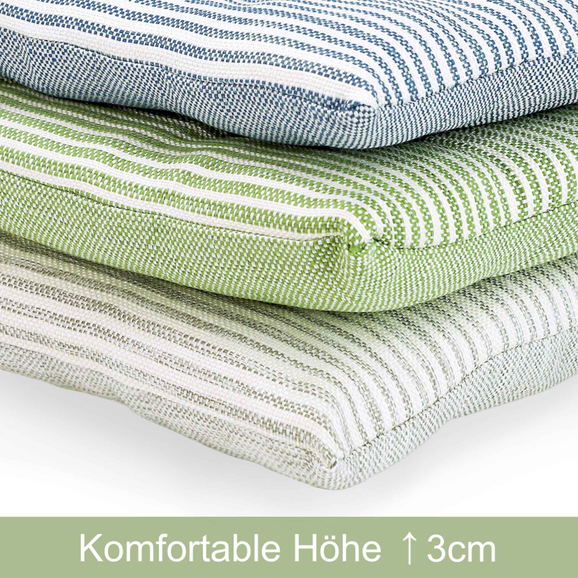 Sitzkissen Fresh Stripe im 4er SparSet