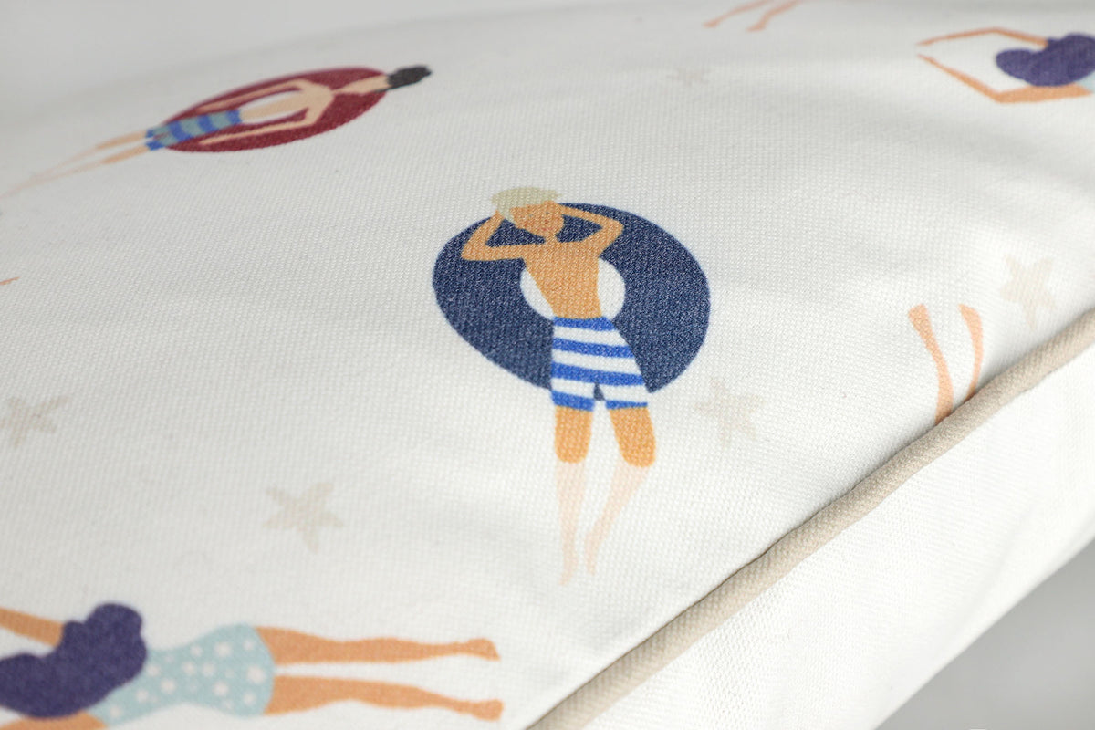 Tom Tailor Zierkissenhülle gewebt – Fröhliche Sommermotive, Streifen & maritime Prints, dekorative Stickereien, pflegeleichter Materialmix