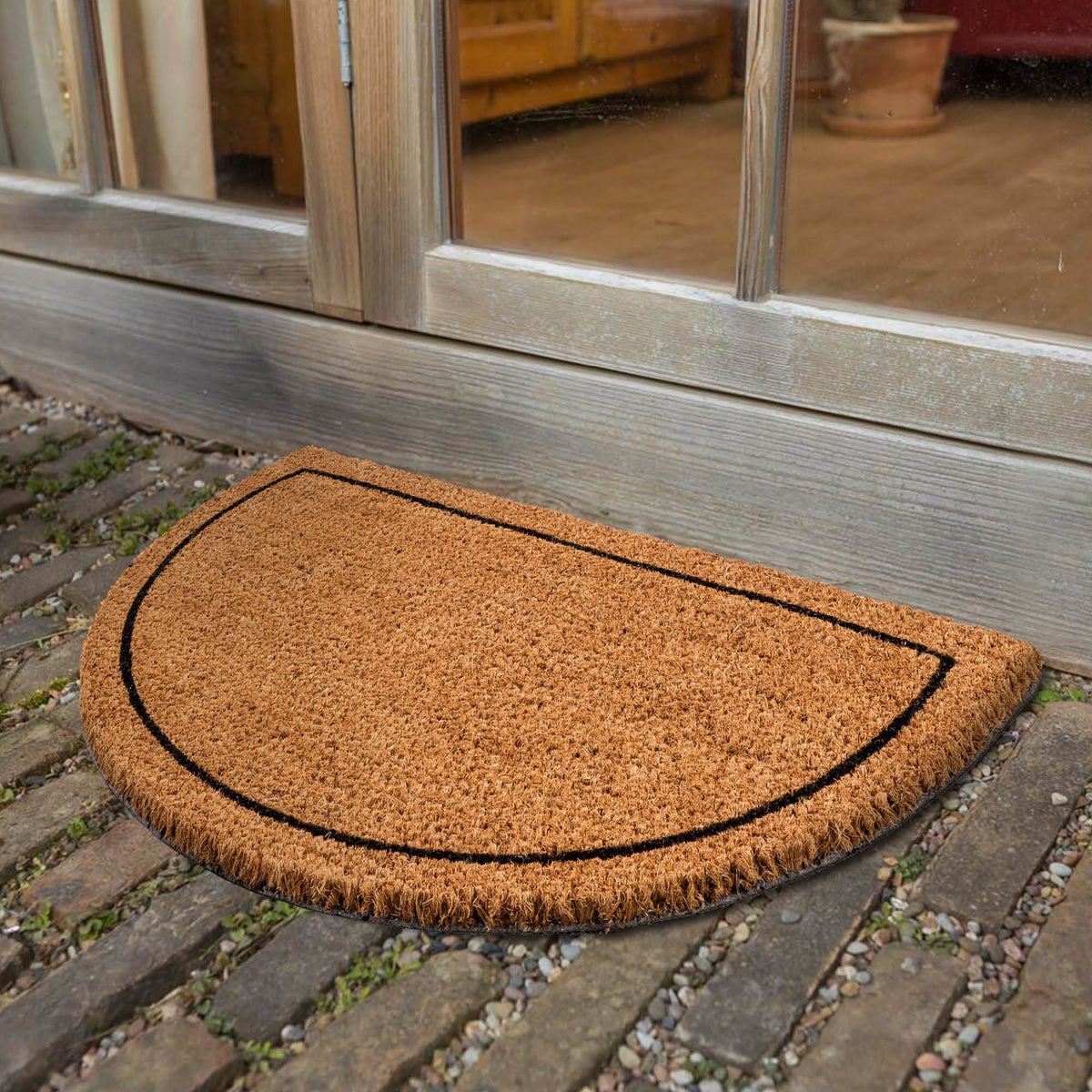 Fußmatte COCO SMART HALBRUND 2er Set - Kokos, antibakteriell