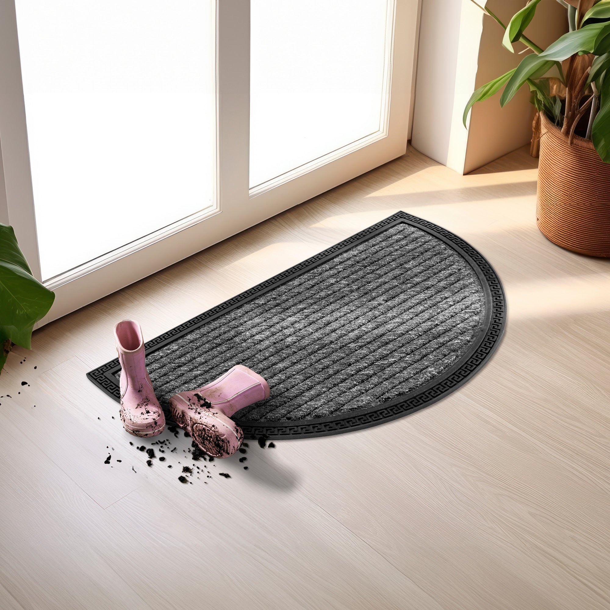 Fußmatte BORDER STAR 4er Set – Outdoor, rutschfest, halbrund