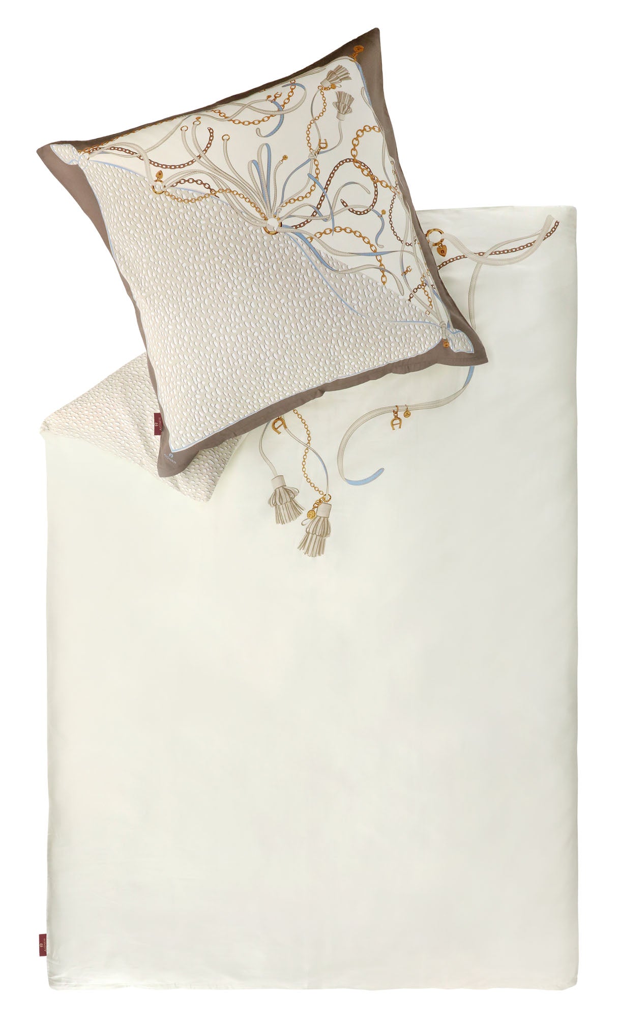 AIGNER Satin Bettwäsche 135x200 / 155x220 / 200x200 – Baumwolle, Reißverschluss