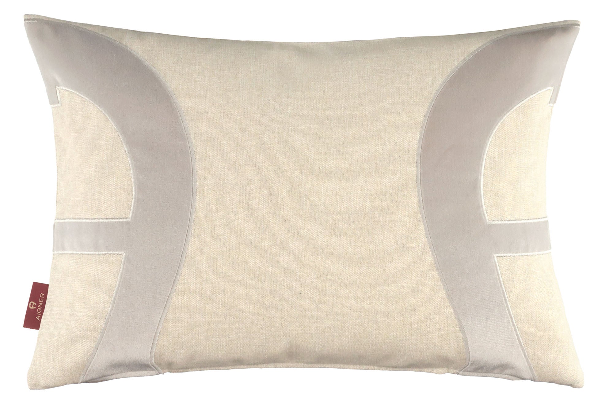 AIGNER Zierkissenhülle 40x60 cm – Strukturstoff mit Samt, Beige/Grün