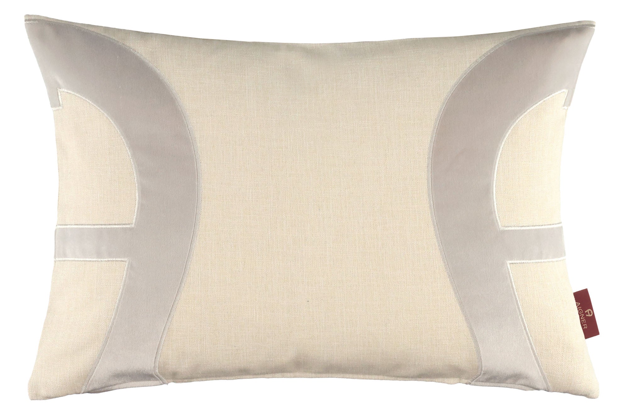 AIGNER Zierkissenhülle 40x60 cm – Strukturstoff mit Samt, Beige/Grün