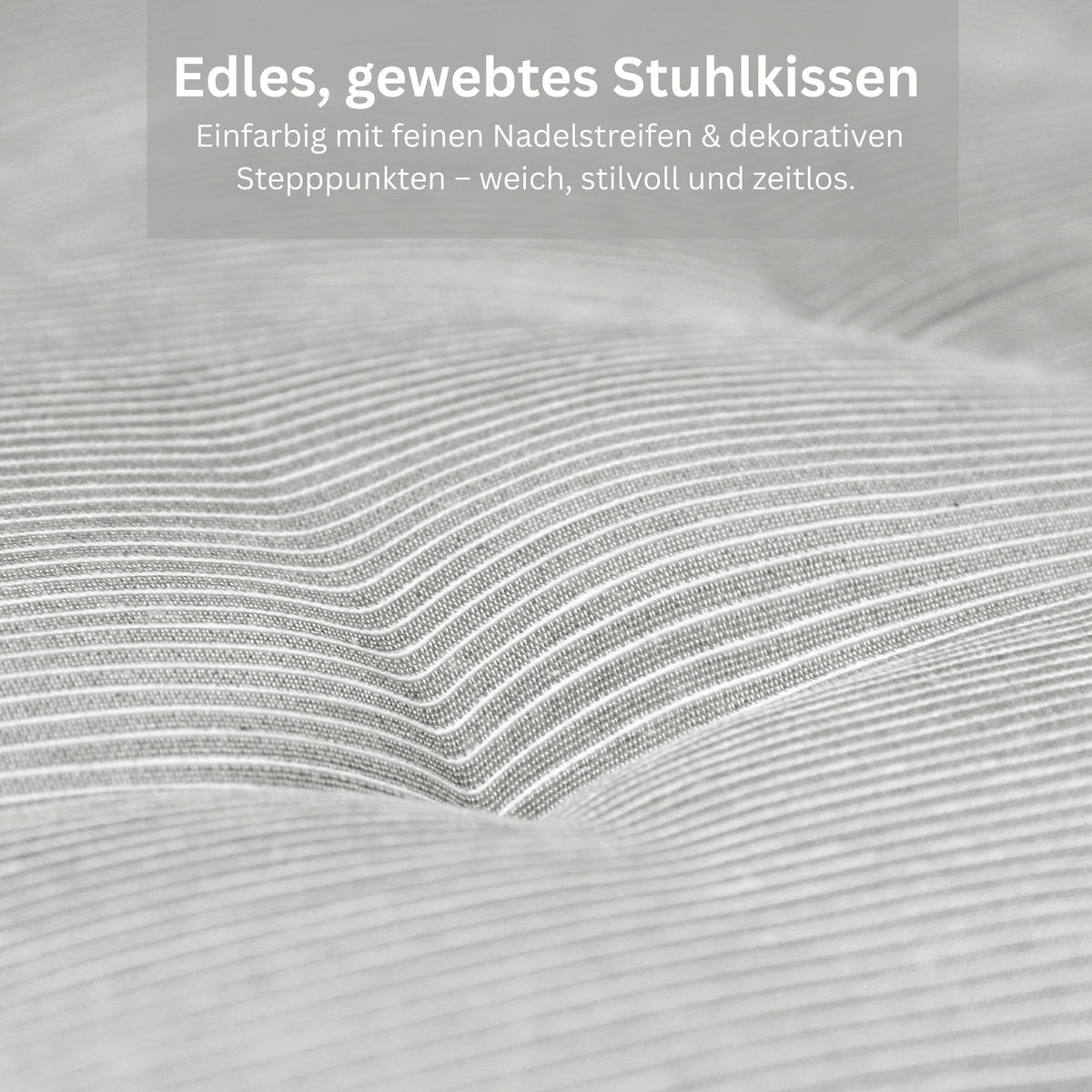 Esprit Stuhlkissen 40x40 cm, gewebt mit Stepppunkten & Nadelstreifen, pflegeleicht, waschbar 30°C, verschiedene Farben