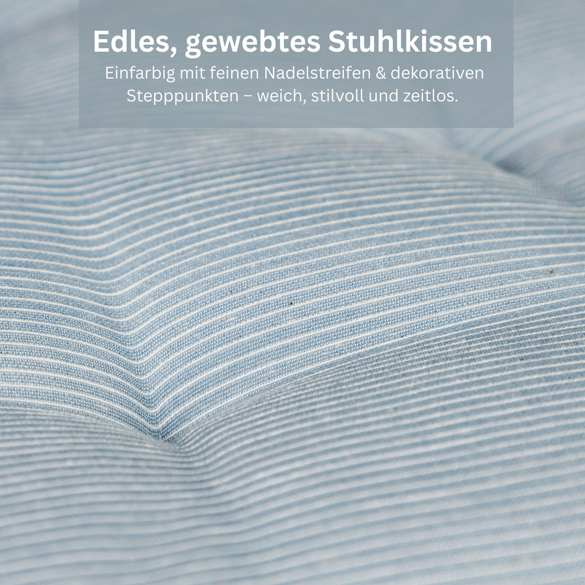 Esprit Stuhlkissen 40x40 cm, gewebt mit Stepppunkten & Nadelstreifen, pflegeleicht, waschbar 30°C, verschiedene Farben