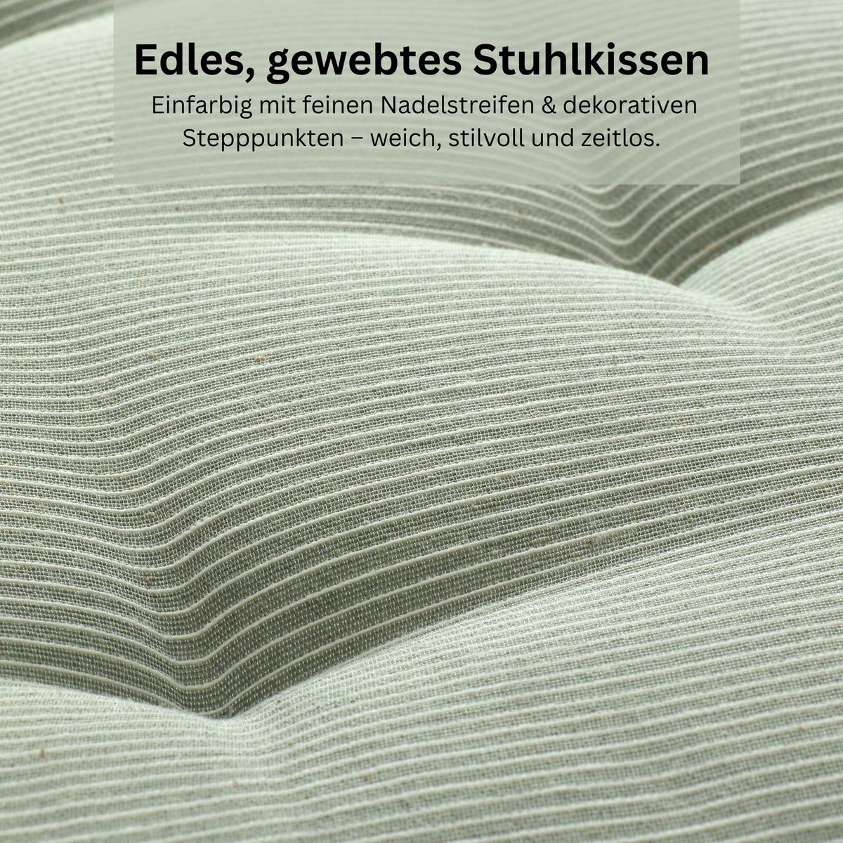 Esprit Stuhlkissen 40x40 cm, gewebt mit Stepppunkten & Nadelstreifen, pflegeleicht, waschbar 30°C, verschiedene Farben