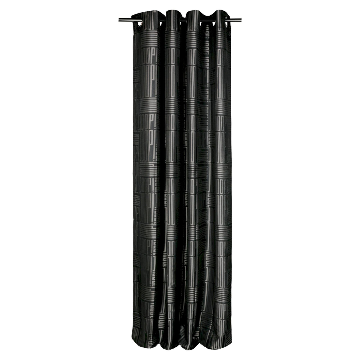 JOOP! Ösenvorhang FINE BARS 140x250 cm – blickdicht, Schriftzug