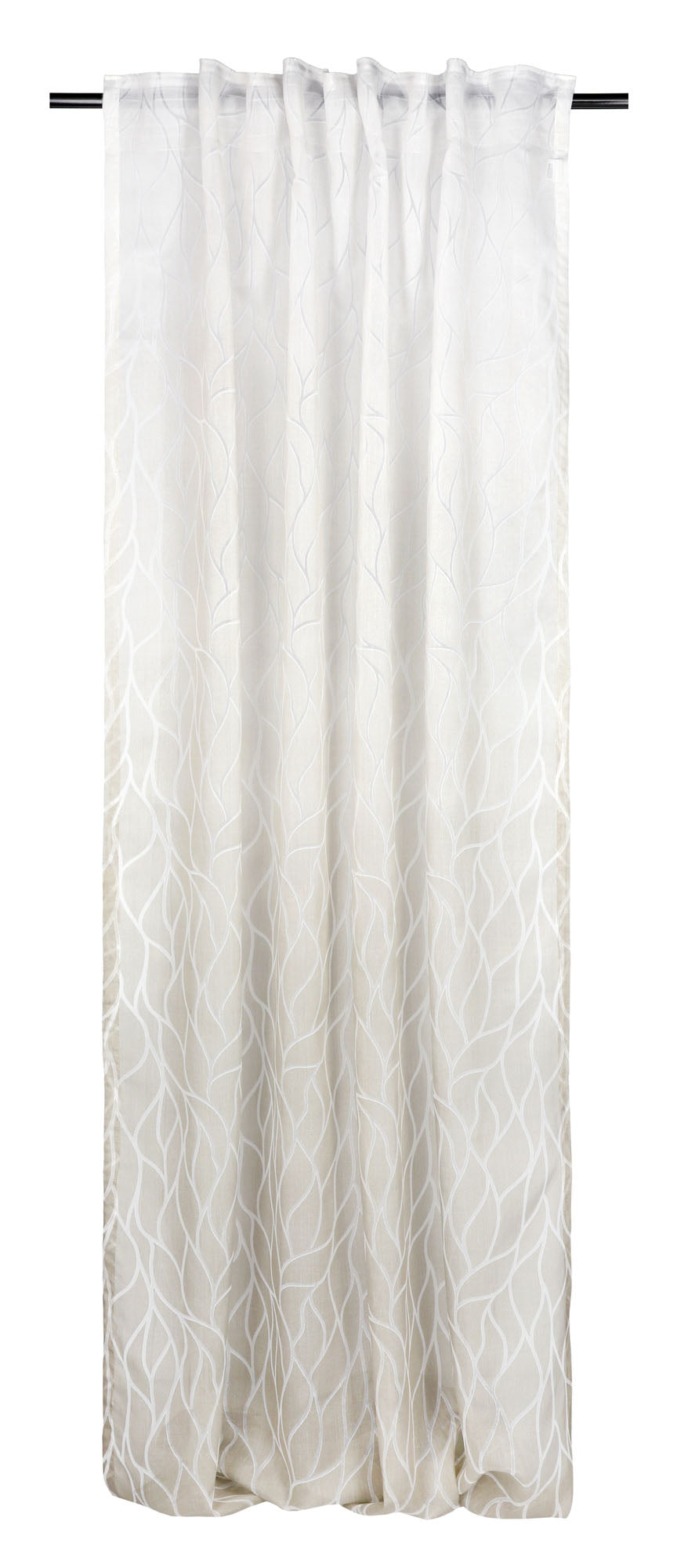 Schöner Wohnen Transparenter Fertigschal mit verdecktem Schlaufenband – 130x250 cm & 135x250 cm