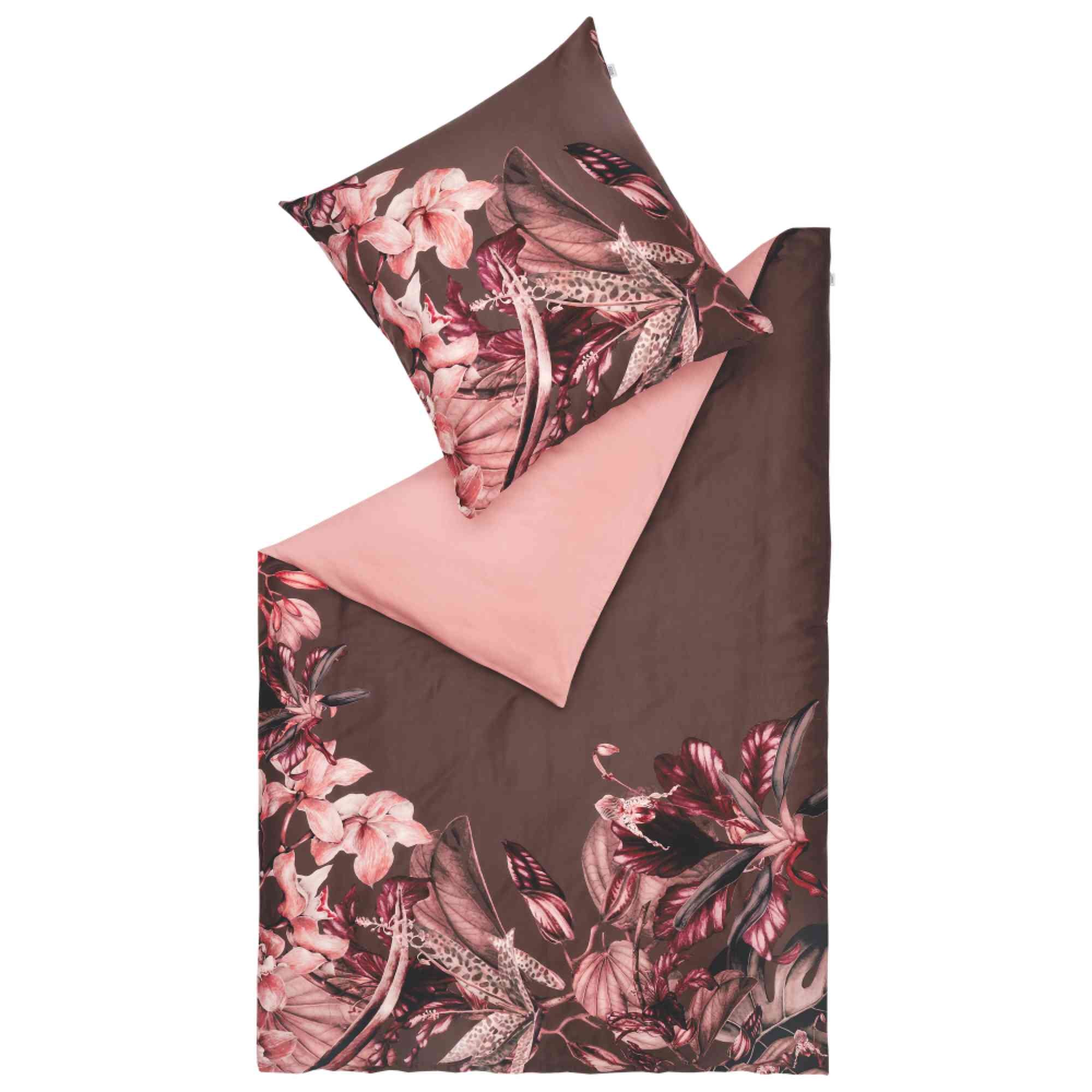 Satin Bettwäsche Amalia mit floralem Design