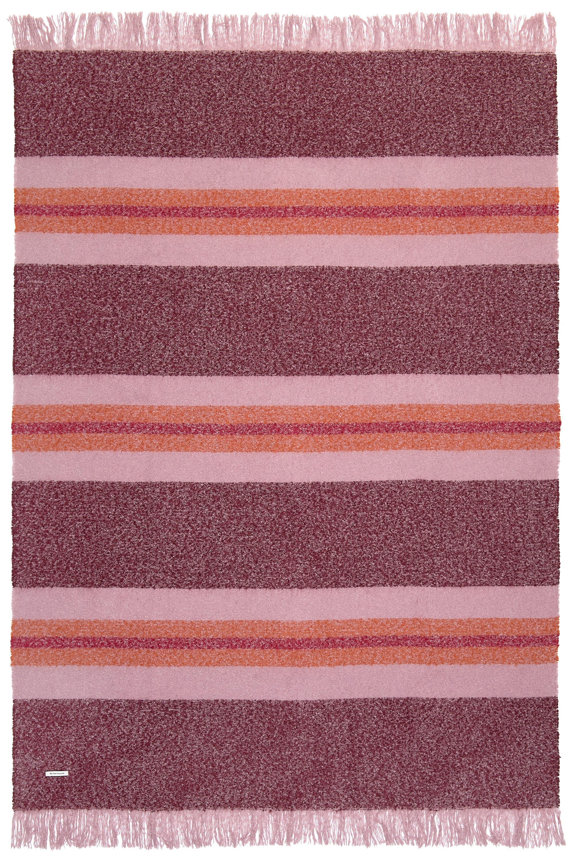 Tom Tailor Kuscheldecke aus Bouclégarn – flauschig & weich mit Fransen - 145x200cm
