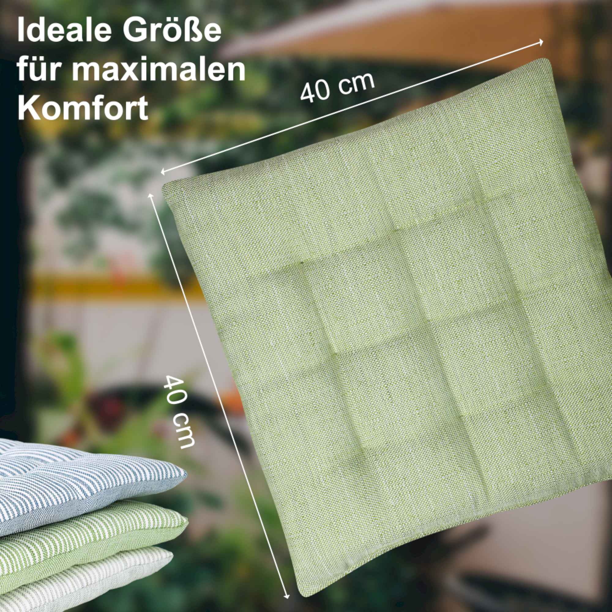 Sitzkissen Fresh Stripe im 4er SparSet