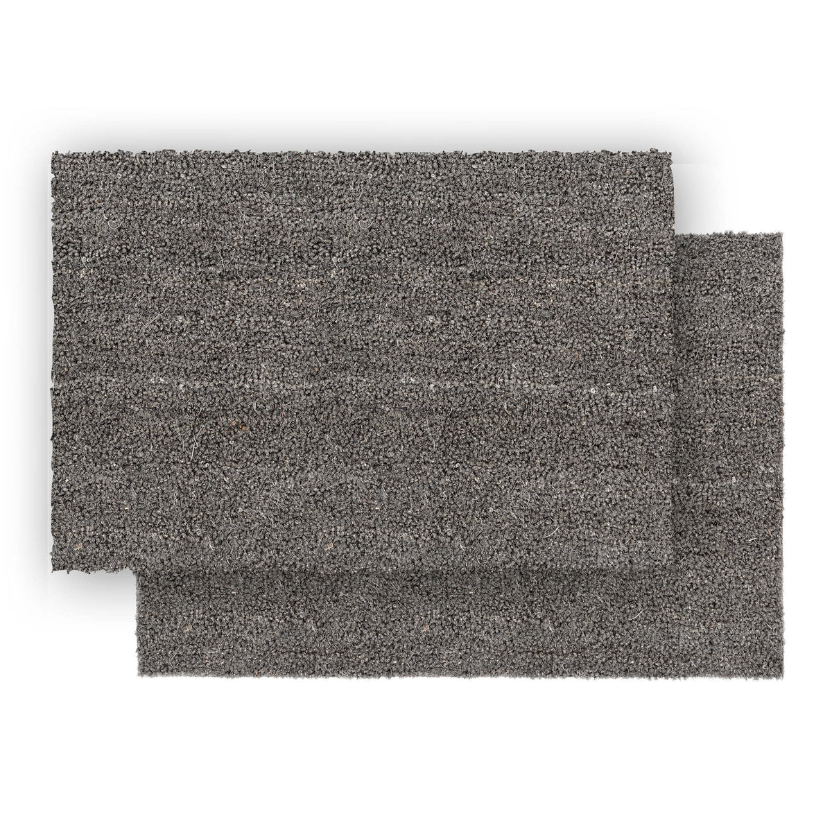 Fußmatte KEIRA grau 2er Set – Kokosvelours 100% Naturfaser