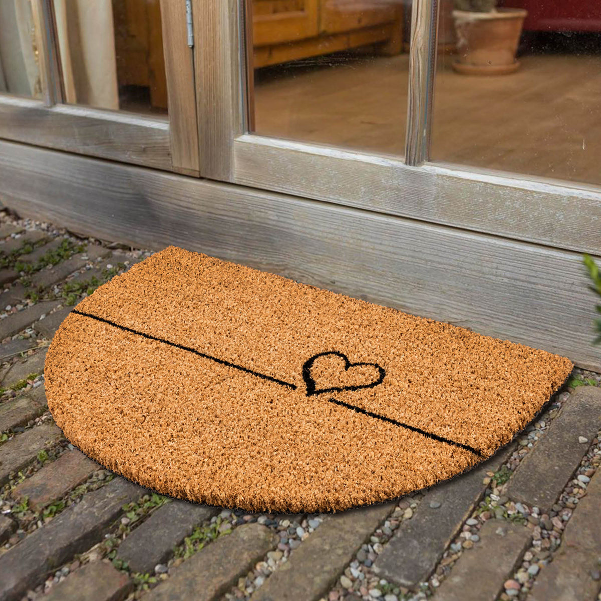 Fußmatte COCO SMART HALBRUND 2er Set - Kokos, antibakteriell