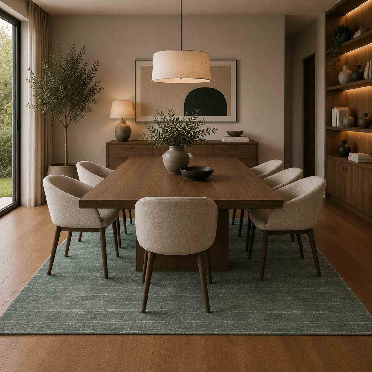 SCHÖNER WOHNEN Teppich ISALIE – handgewebt, elegant